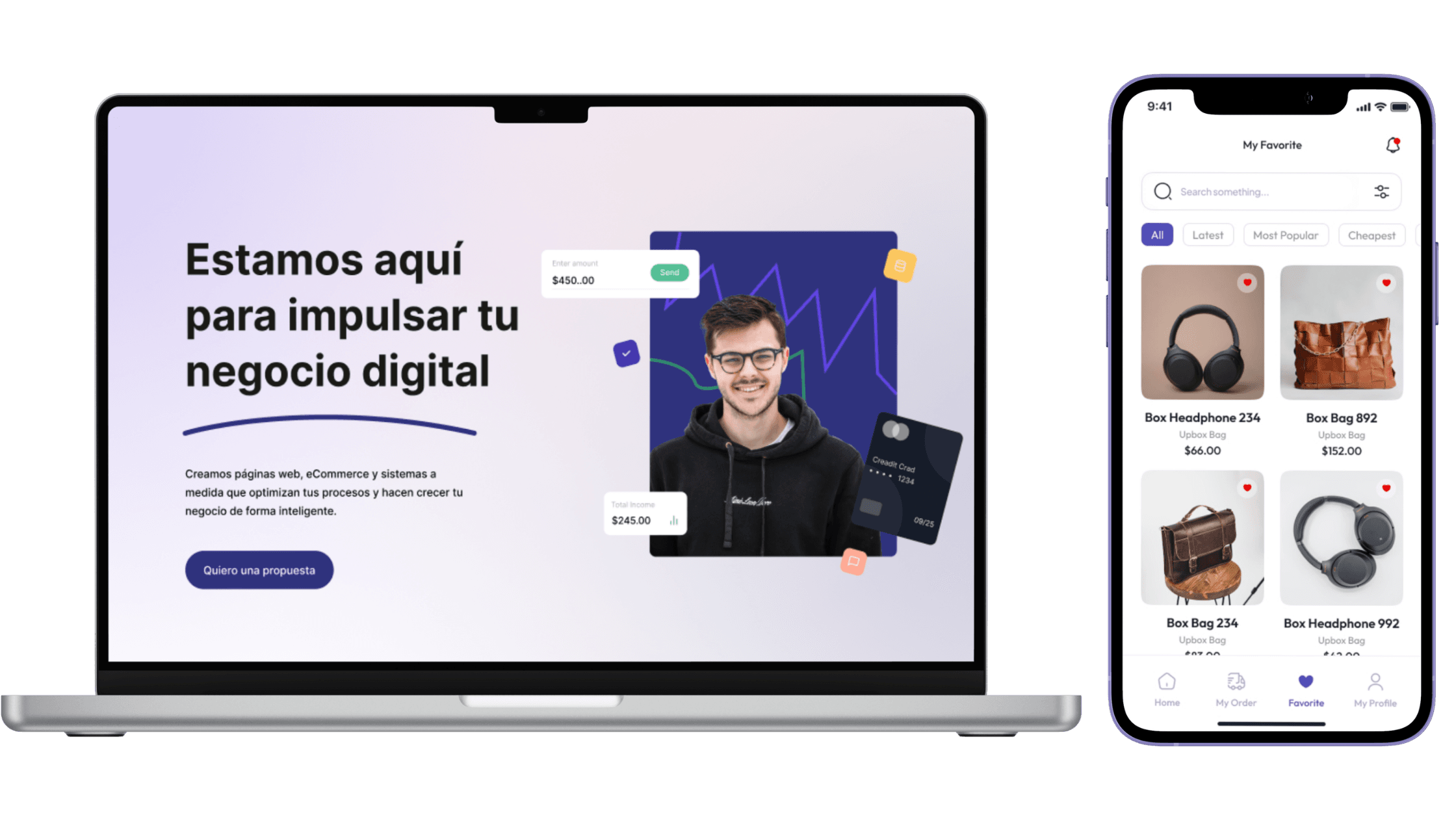 Mockup laptop y mobile