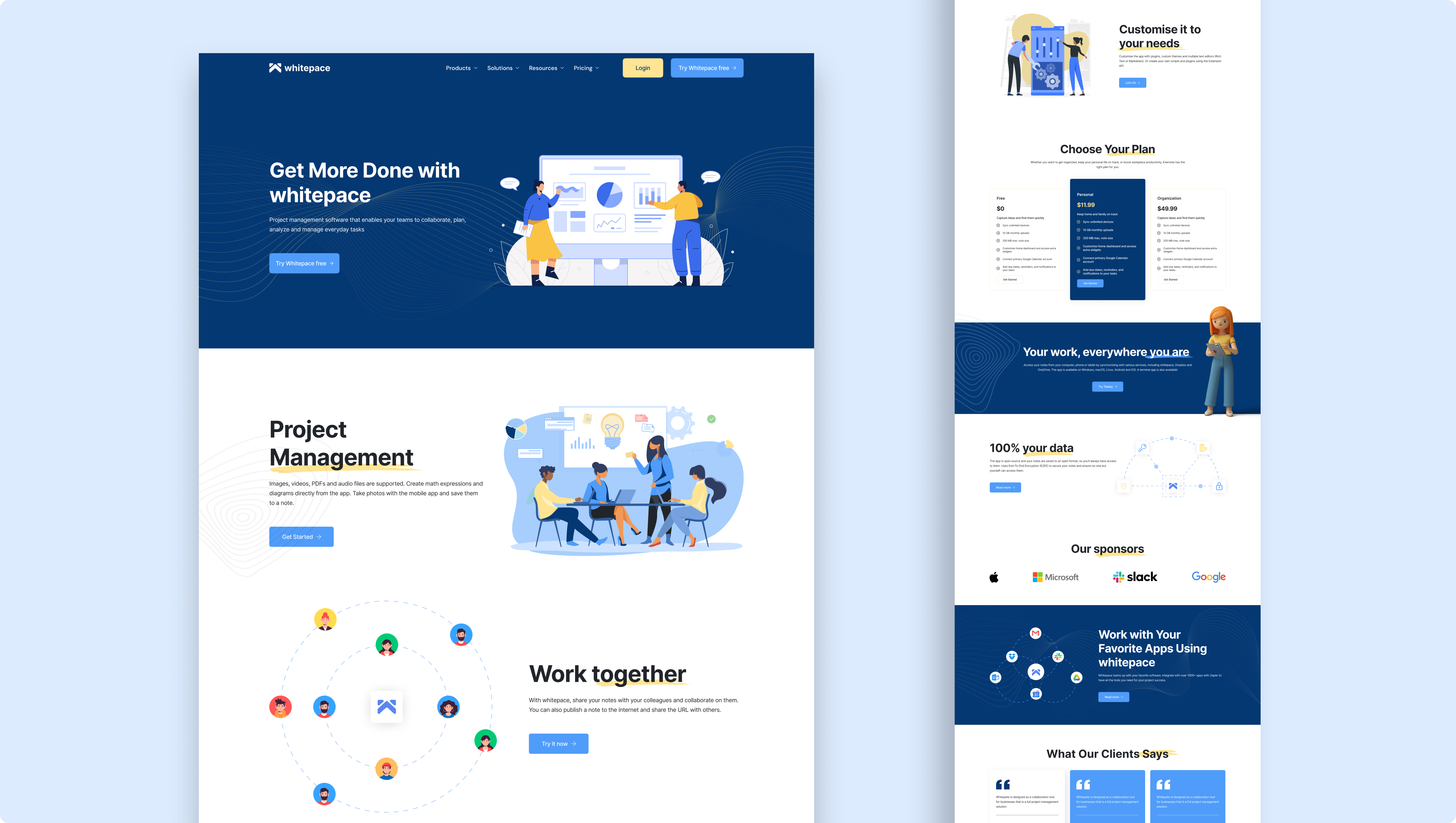 Estructura de sitio institucional con navegación principal y secciones