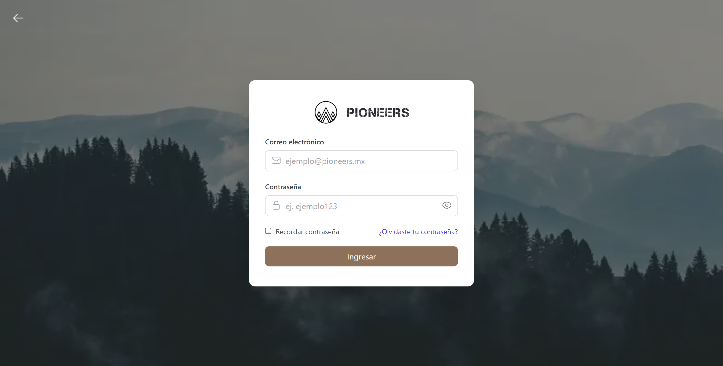 Pioneers — sitio informativo