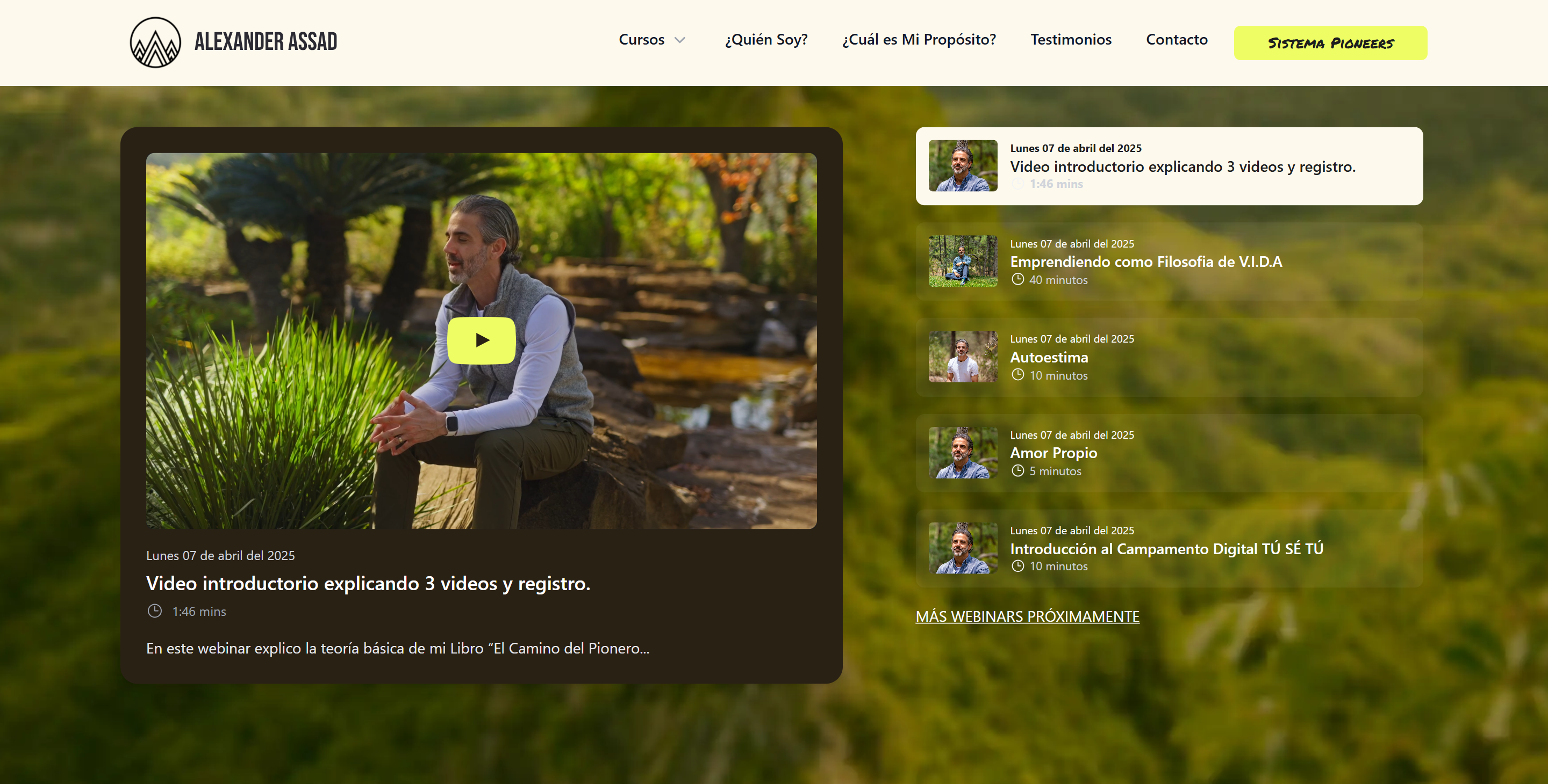 Pioneers — campamento digital (dashboard)